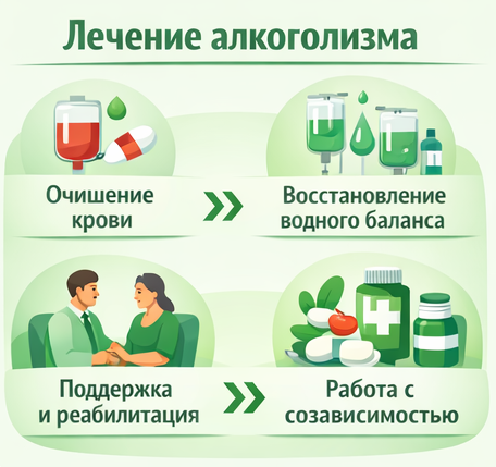 лечение алкоголизма в Волчанске этапы